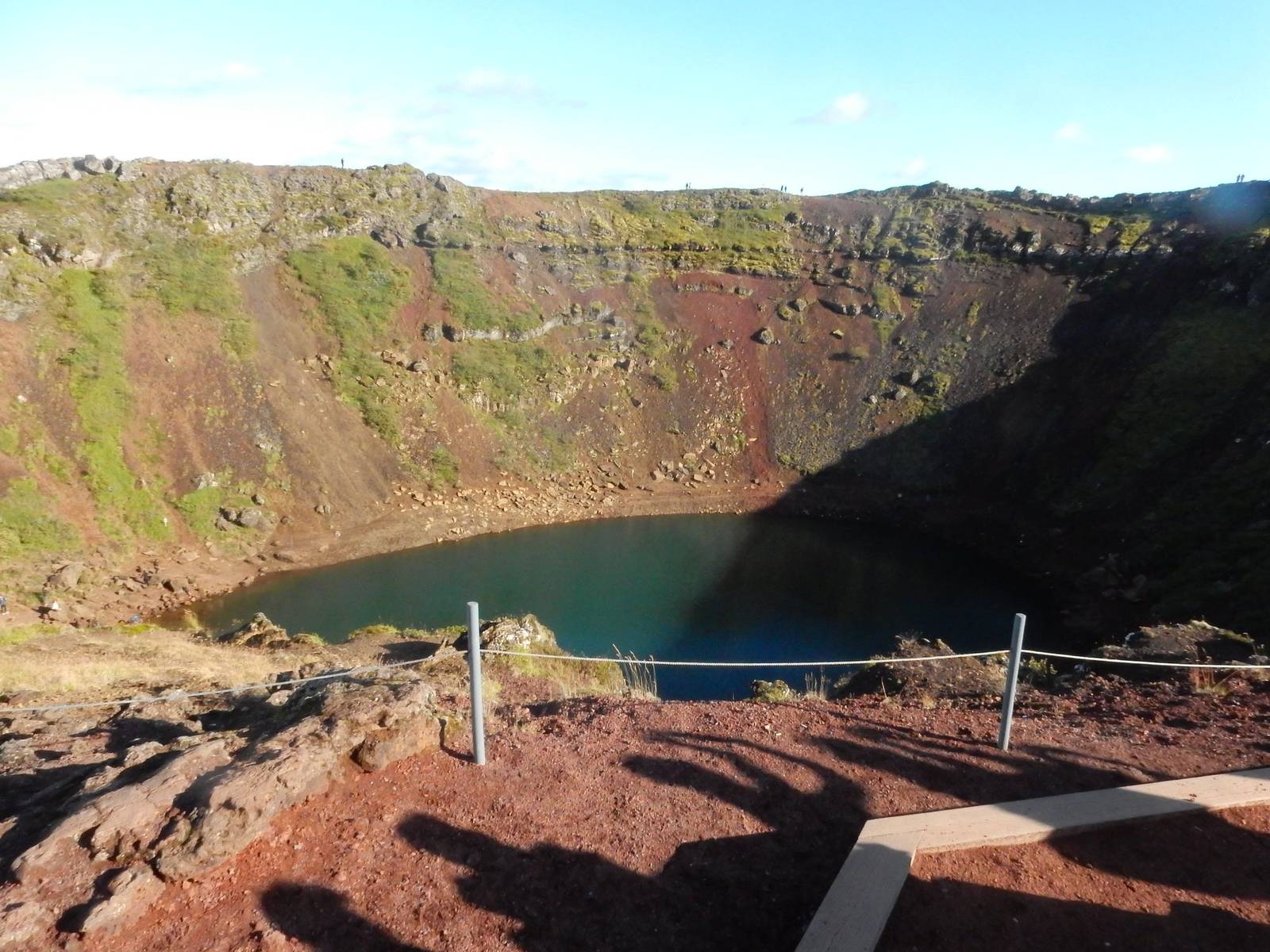 The red-rimmed Kerið crater lake