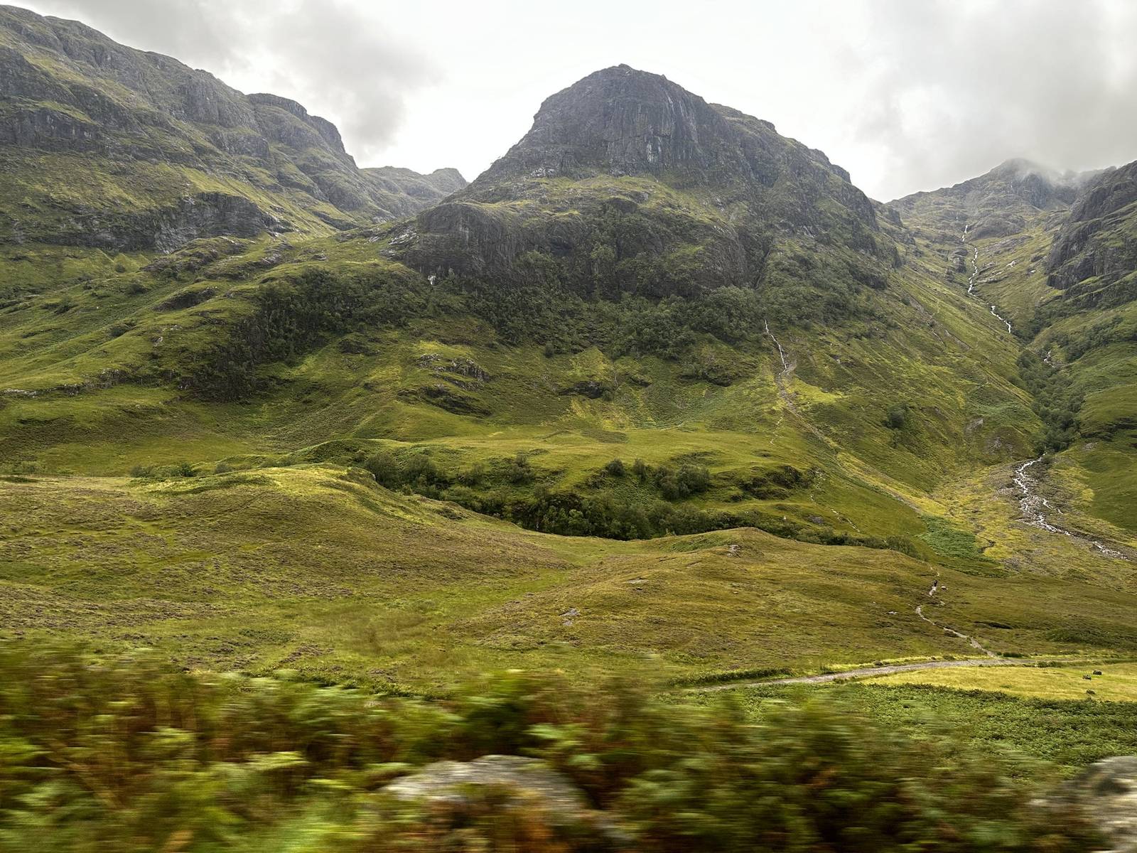 The green, steep-sided valley of Glencoe